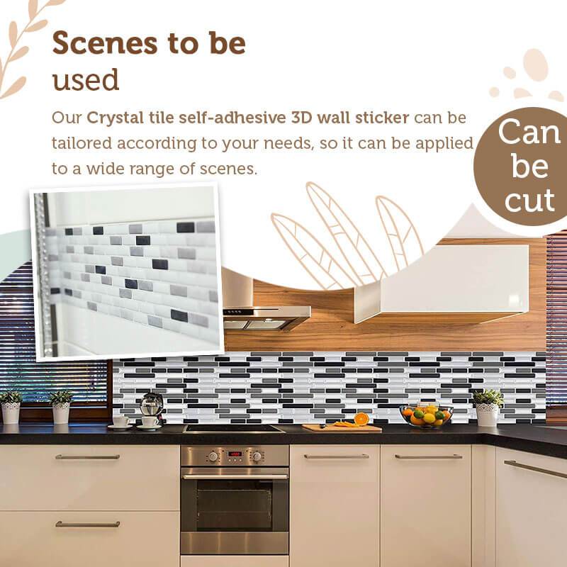 【Autumn promotion】Crystal tile self-adhesive 3D wall sticker