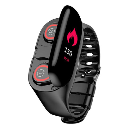 2 in 1 Multifunction Waterproof Smart Watch with Bluetooth Earbuds！