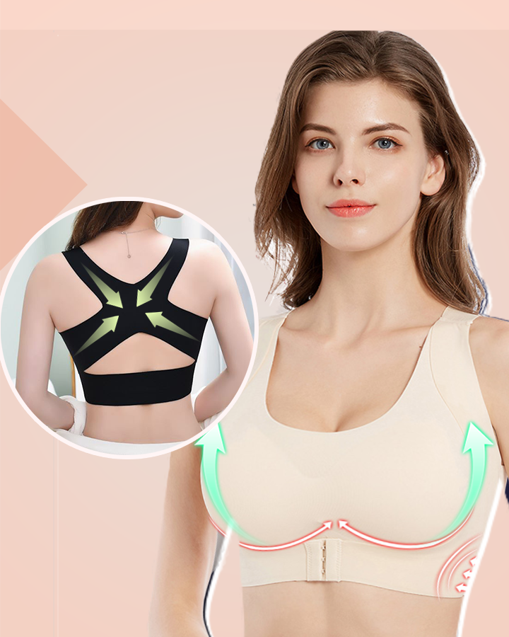 Seamless Front Buckle Support Bra