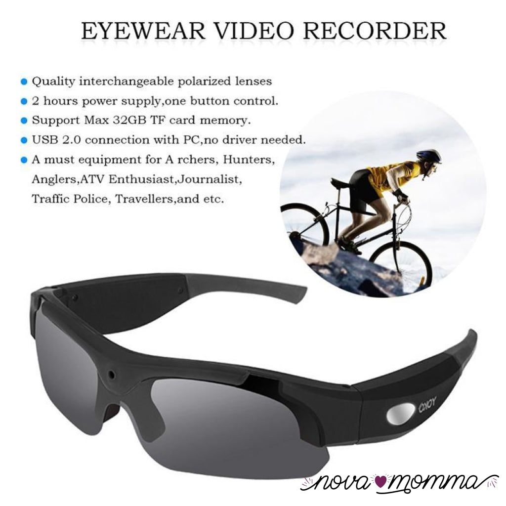 Amazing Spy Sunglasses| Audio Microphone| Hd Camera| 120°Wide Angle Lens