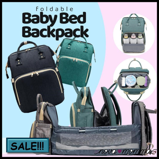 Diaper Backpack With Changing Bed