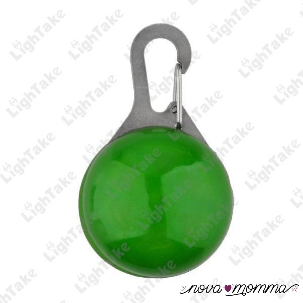 Flashing Led Dog Collar Pendant Clip Light Green / As Picture Show