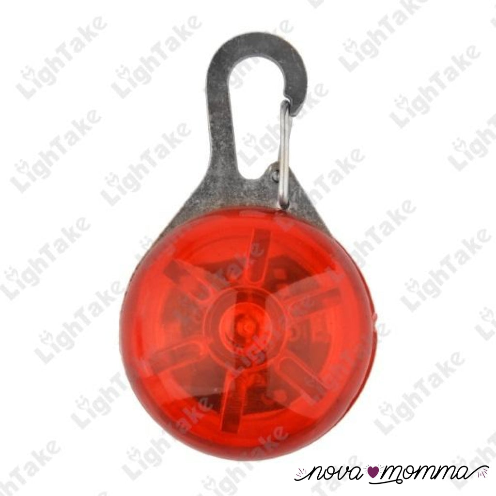 Flashing Led Dog Collar Pendant Clip Light Red / As Picture Show