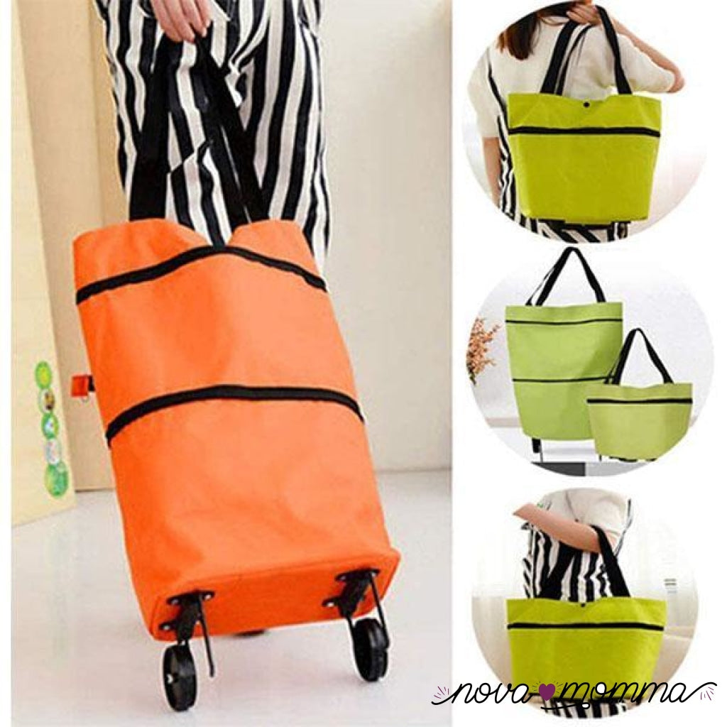 Foldable Shopping Trolley Tote Bag