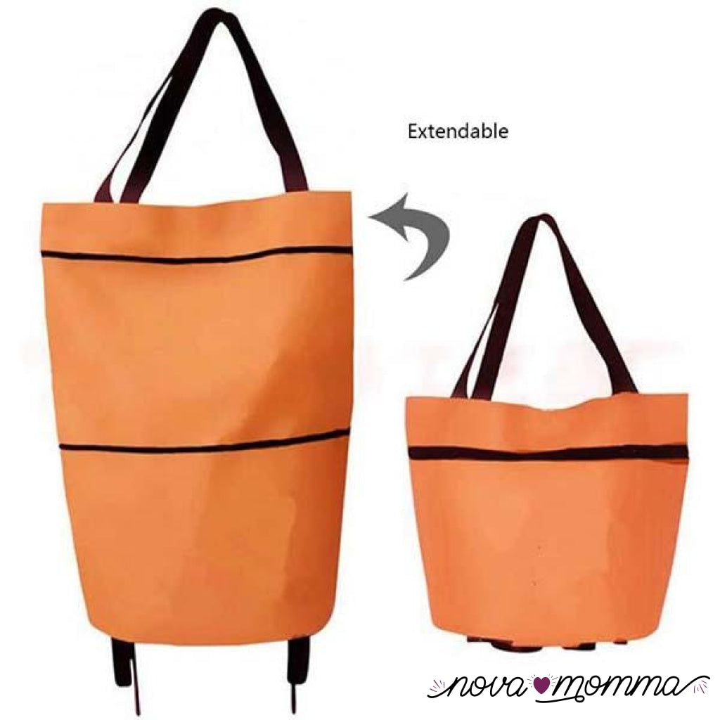 Foldable Shopping Trolley Tote Bag Buy 1 (Save 50%) / Orange