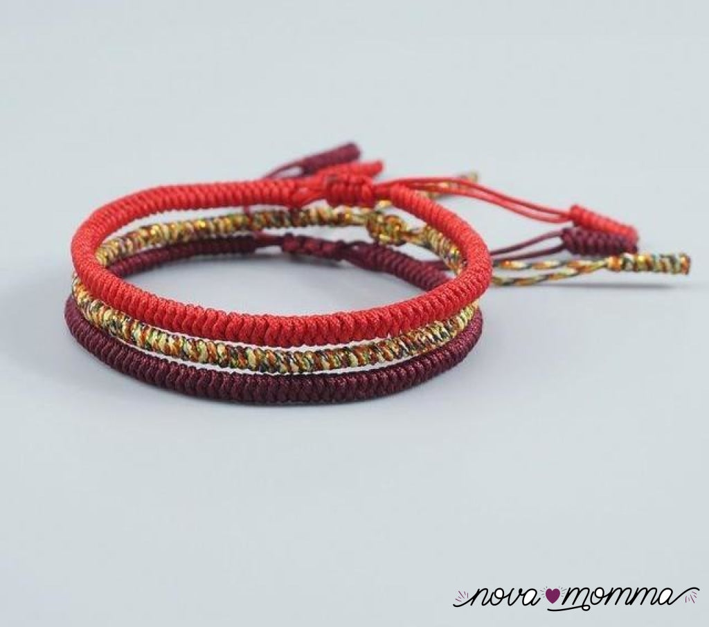 Handmade Buddhist Knots Rope Bracelet 1-3Pcs