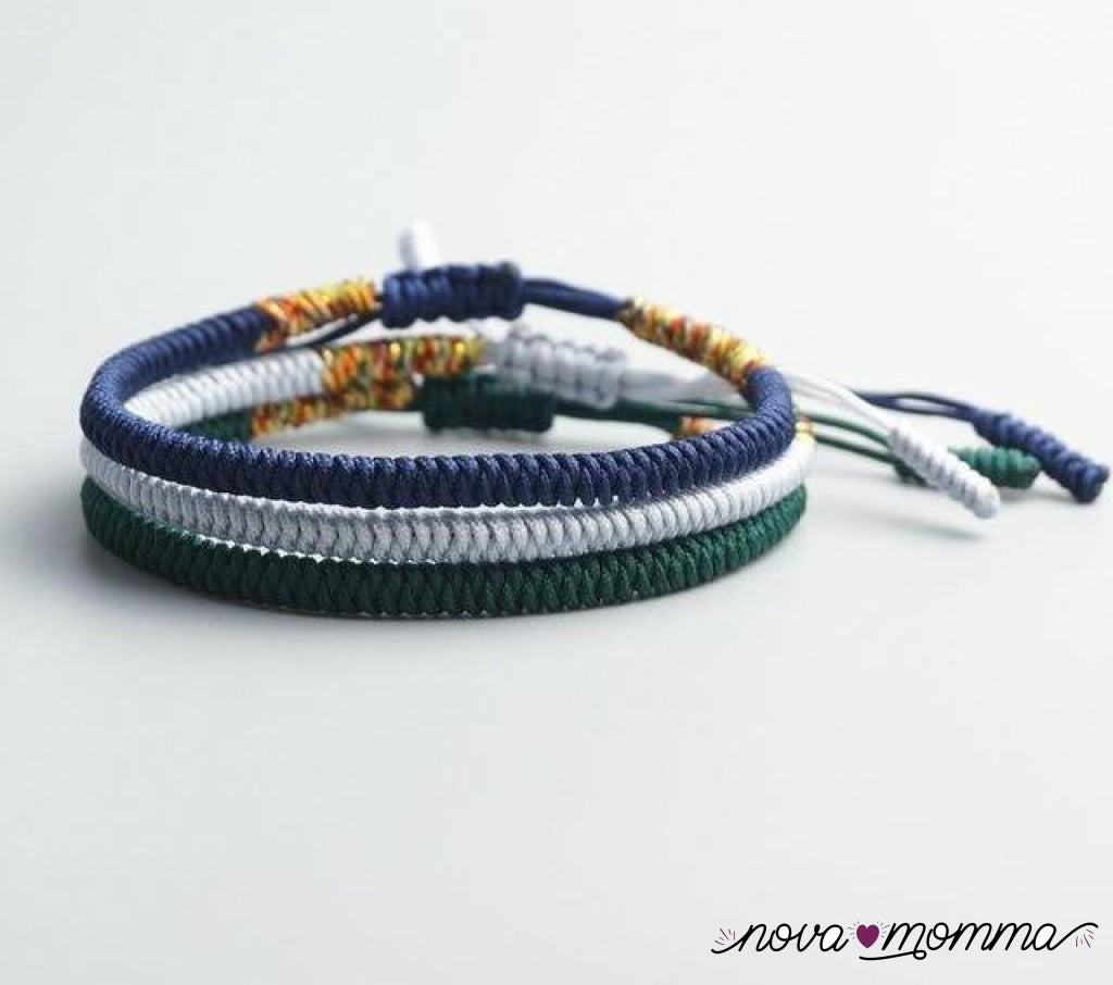 Handmade Buddhist Knots Rope Bracelet 6-3Pcs