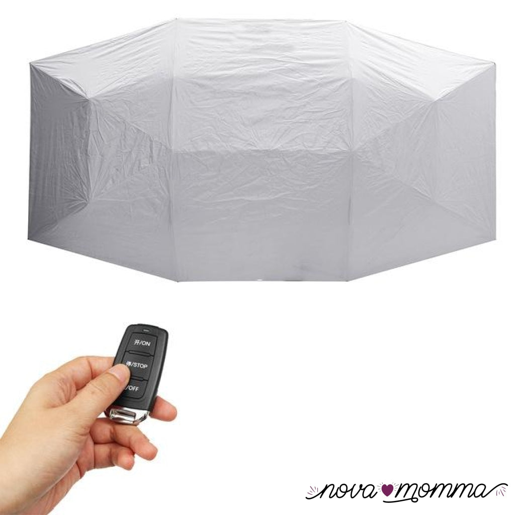 Hottest Manual Portable Umbrella Car Roof Cover Silver