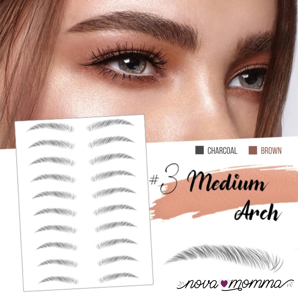 Instaeyebrows Tattoo #3 Medium Arch / Charcoal Starter Pack (10 Sets)