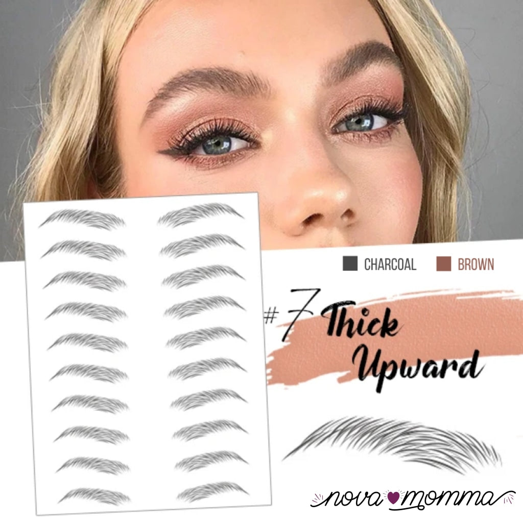 Instaeyebrows Tattoo #7 Thick Upward / Charcoal Starter Pack (10 Sets)