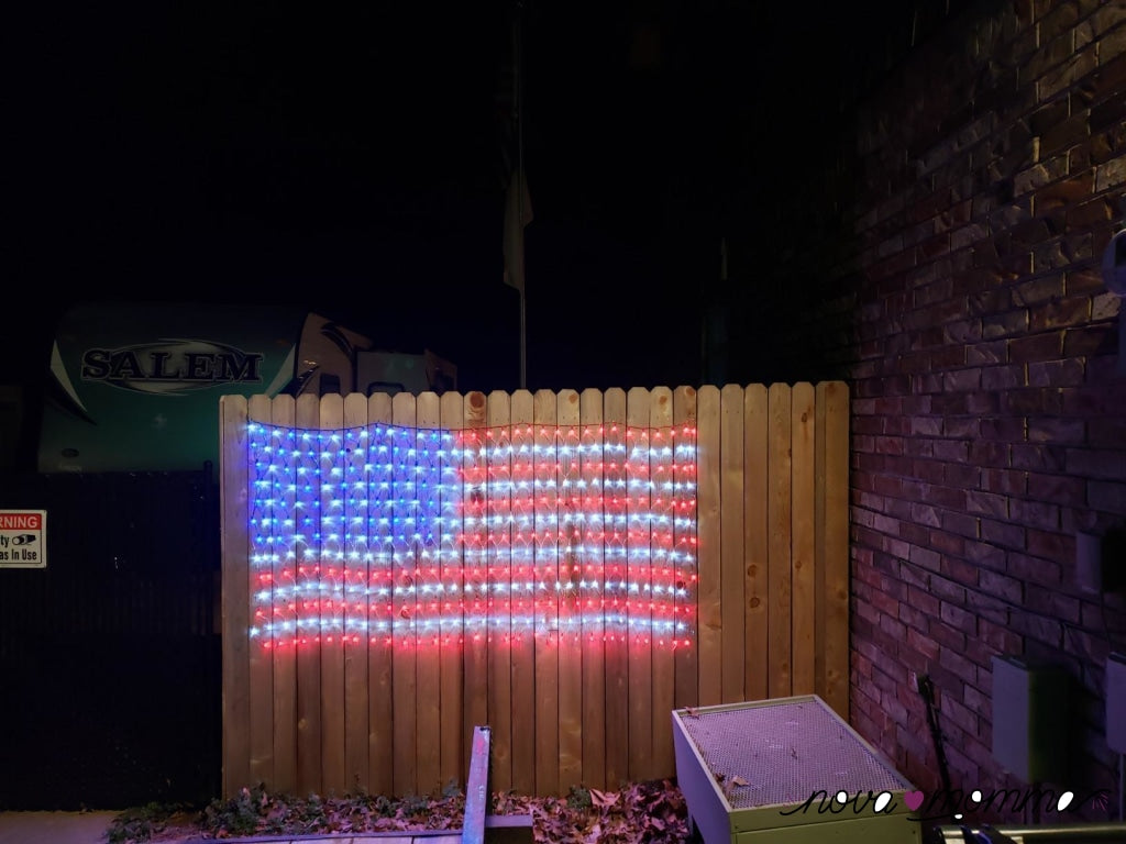 Last Day 50% Offamerican Flag 420 Led String Lights- 4Th Of July Usa Outdoor Lights