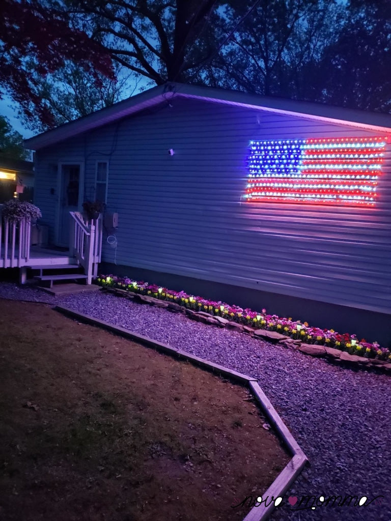 Last Day 50% Offamerican Flag 420 Led String Lights- 4Th Of July Usa Outdoor Lights