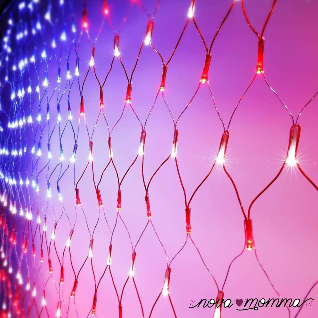 Last Day 50% Offamerican Flag 420 Led String Lights- 4Th Of July Usa Outdoor Lights