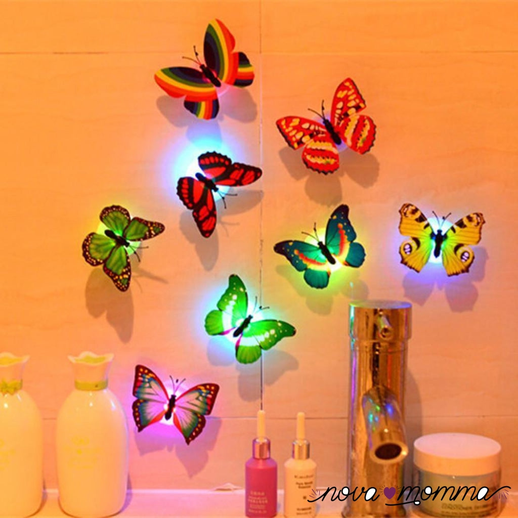 Led 3D Butterfly Wall Lights (10 Pieces)