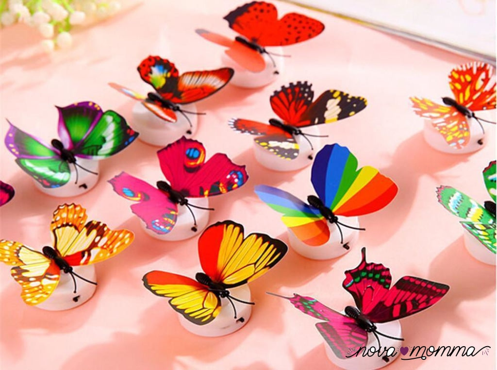 Led 3D Butterfly Wall Lights (10 Pieces)