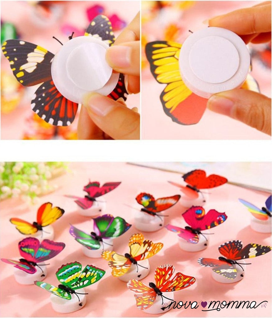 Led 3D Butterfly Wall Lights (10 Pieces)