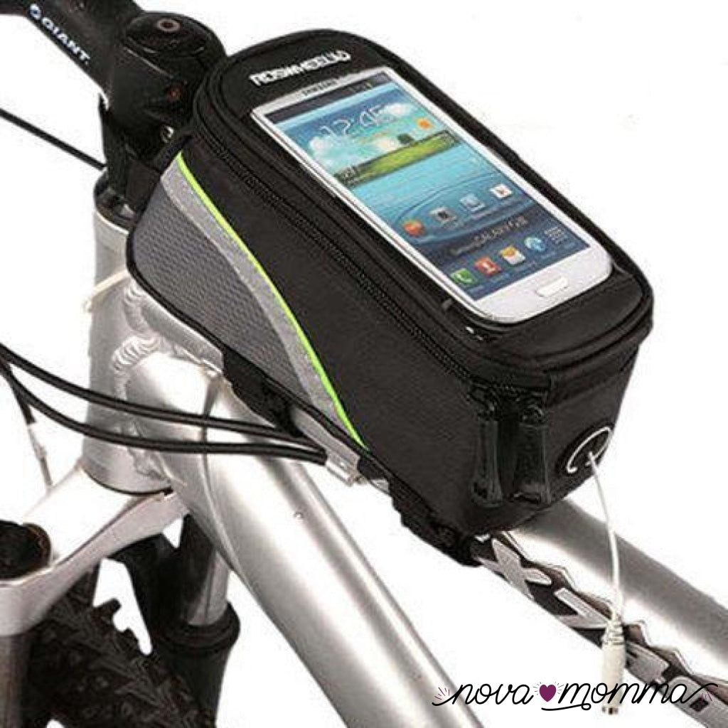 Magic Bike Bag Black Green Strip1 / L