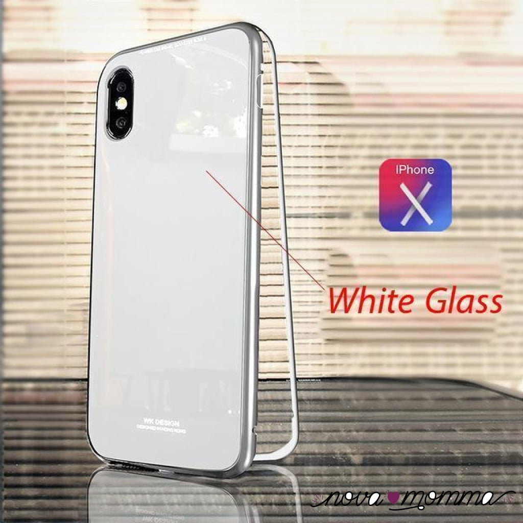 Magnetic Adsorption Iphone Case Clear White / For 7