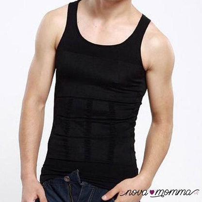 Mens Body Slimming Vest Black / L