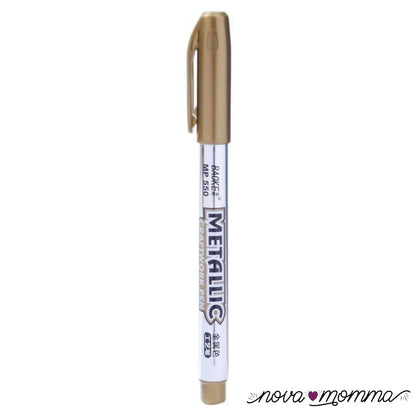 Metal Waterproof Paint Marker Pen Gold