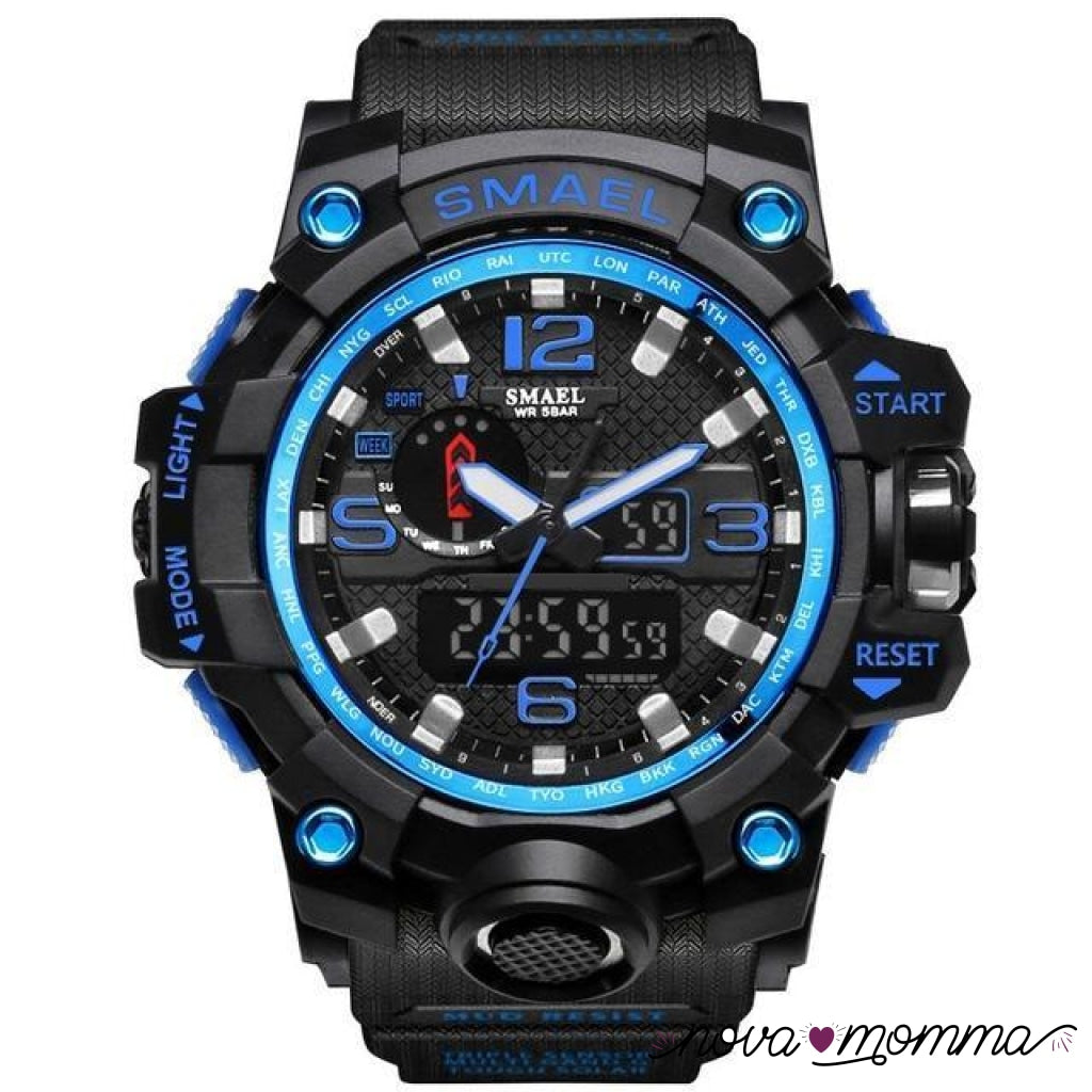 Military Sports Watch Black Blue