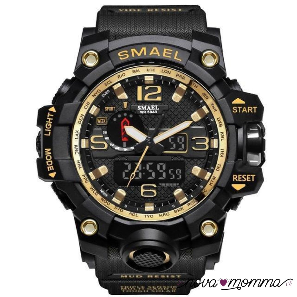 Military Sports Watch Black Gold