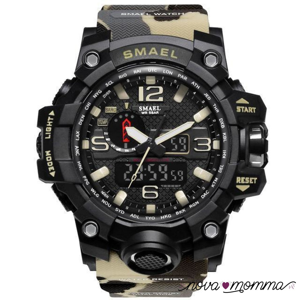 Military Sports Watch Black Khaki M