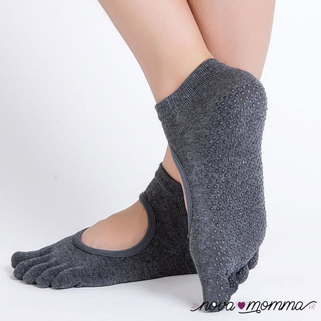 Non-Slip Yoga Socks Dark Gray