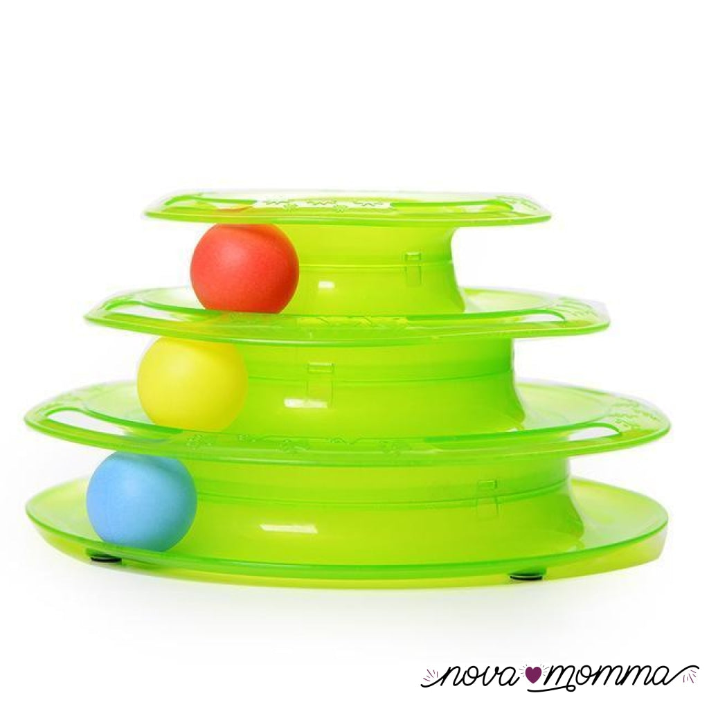 Tower Of Tracks Cat Toy Green