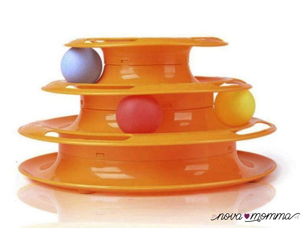 Tower Of Tracks Cat Toy Orange