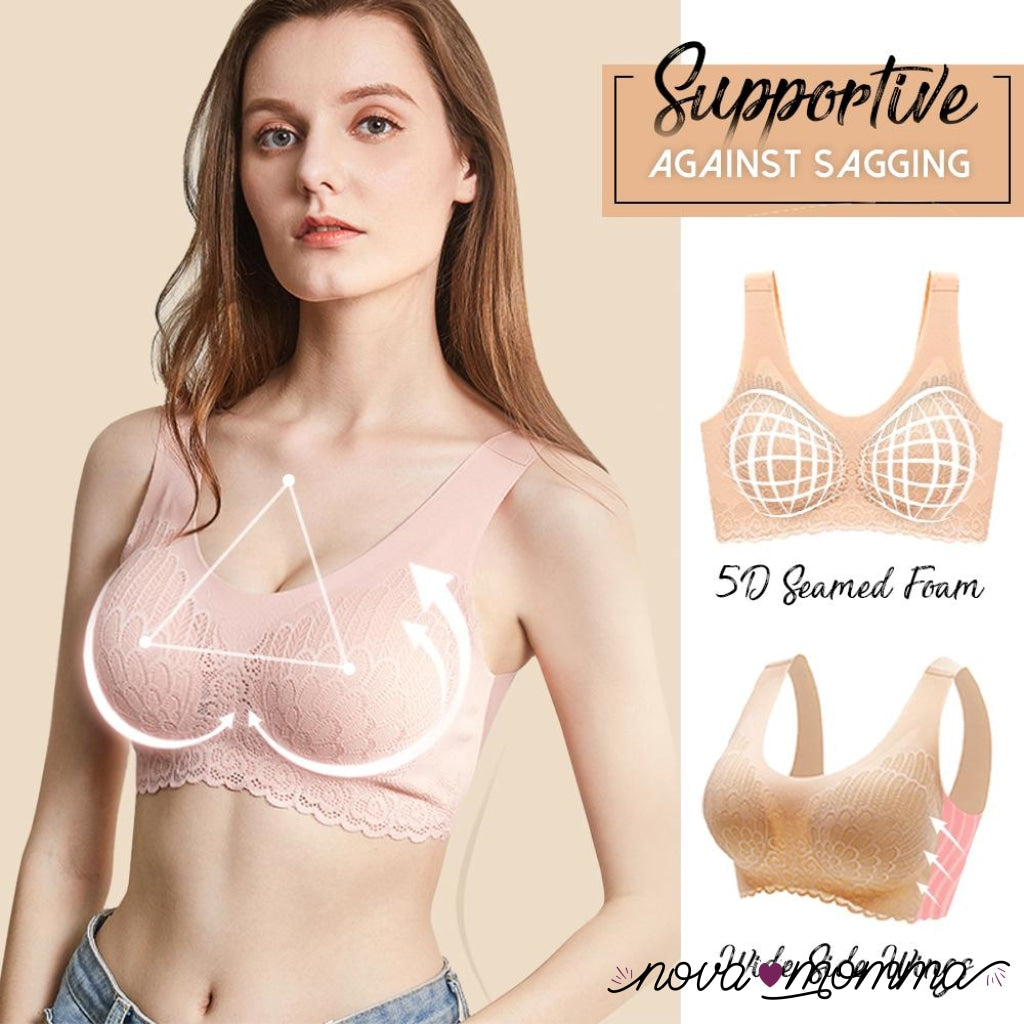 Up To 67% Off! 5D Wireless Contour Bra Pink / M