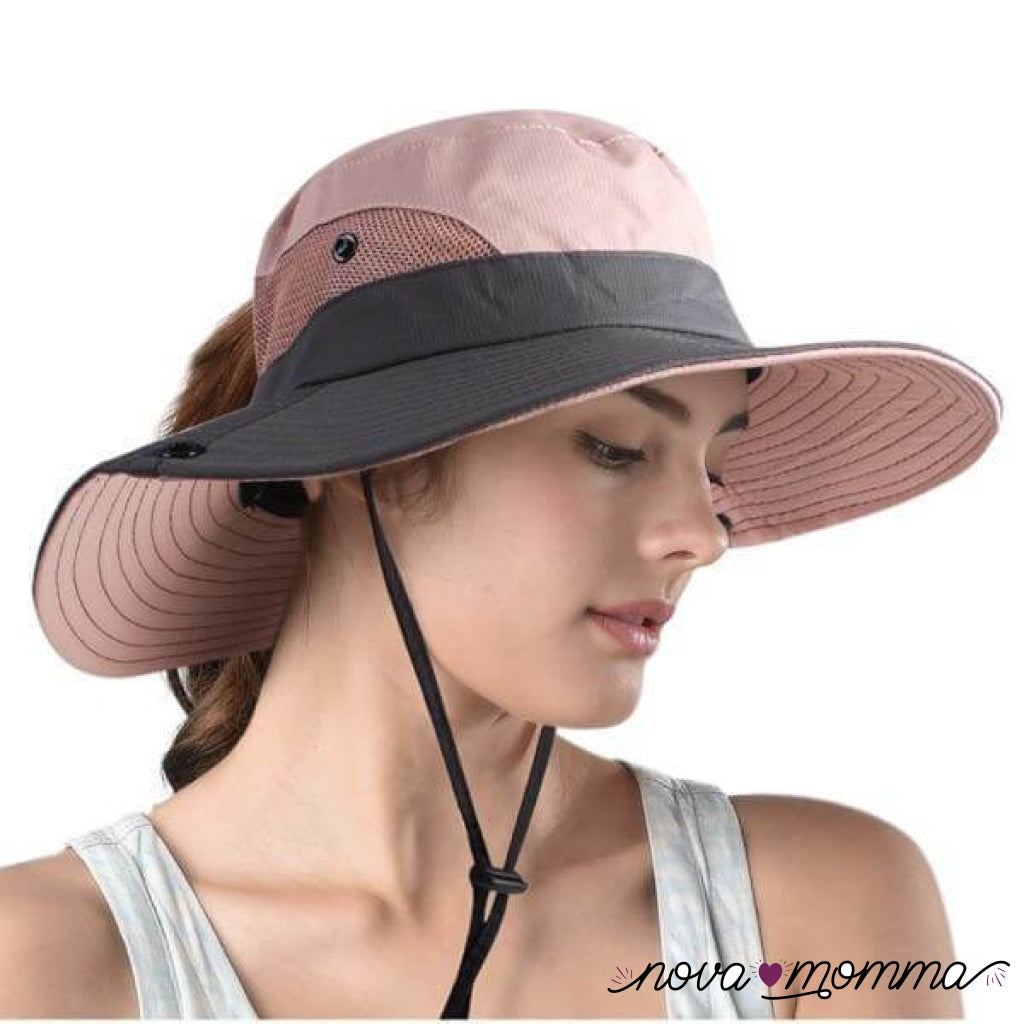 Uv Protection Foldable Sun Hat 50% Off Pink