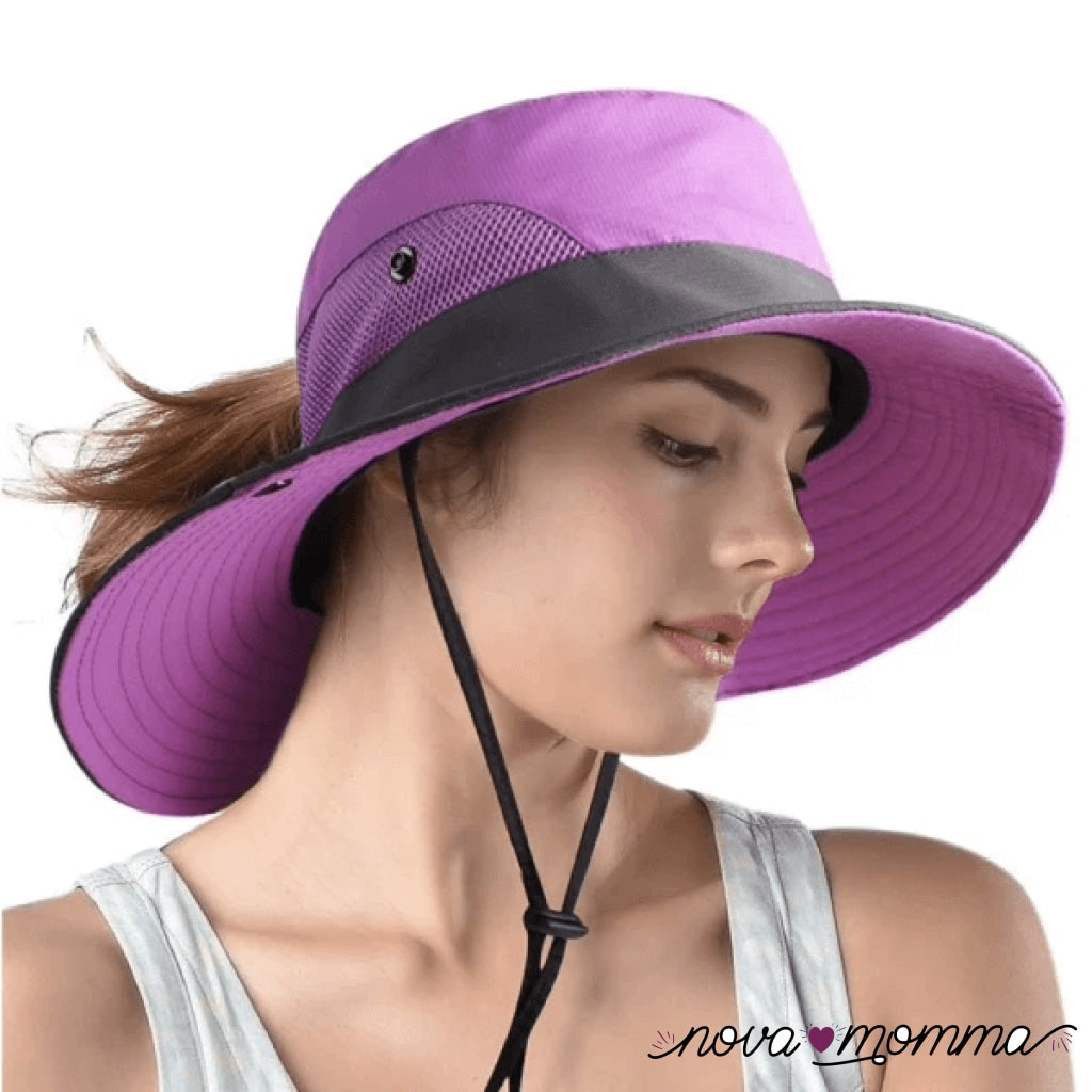 Uv Protection Foldable Sun Hat 50% Off Purple